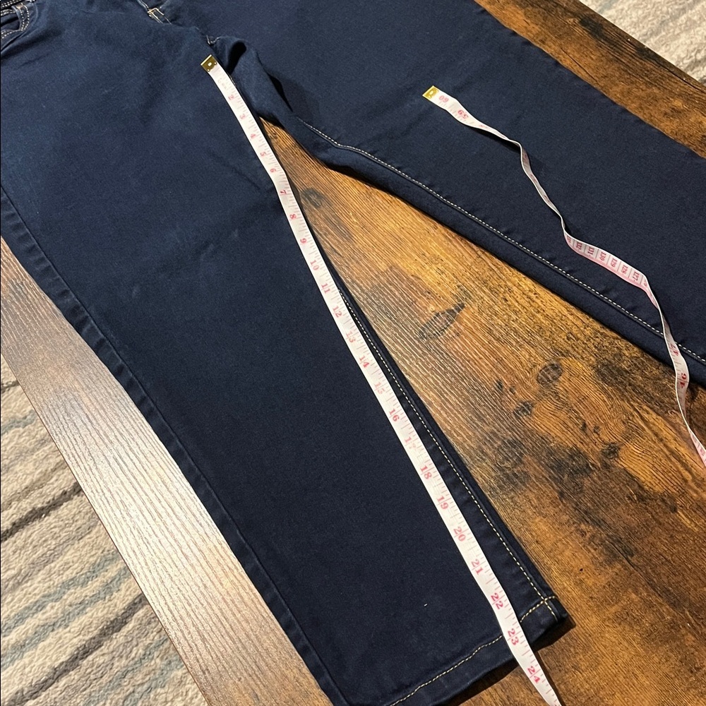 Vera Wang Simply Vera Dark Blue Skinny Ankle Jeans - Picture 8 of 8